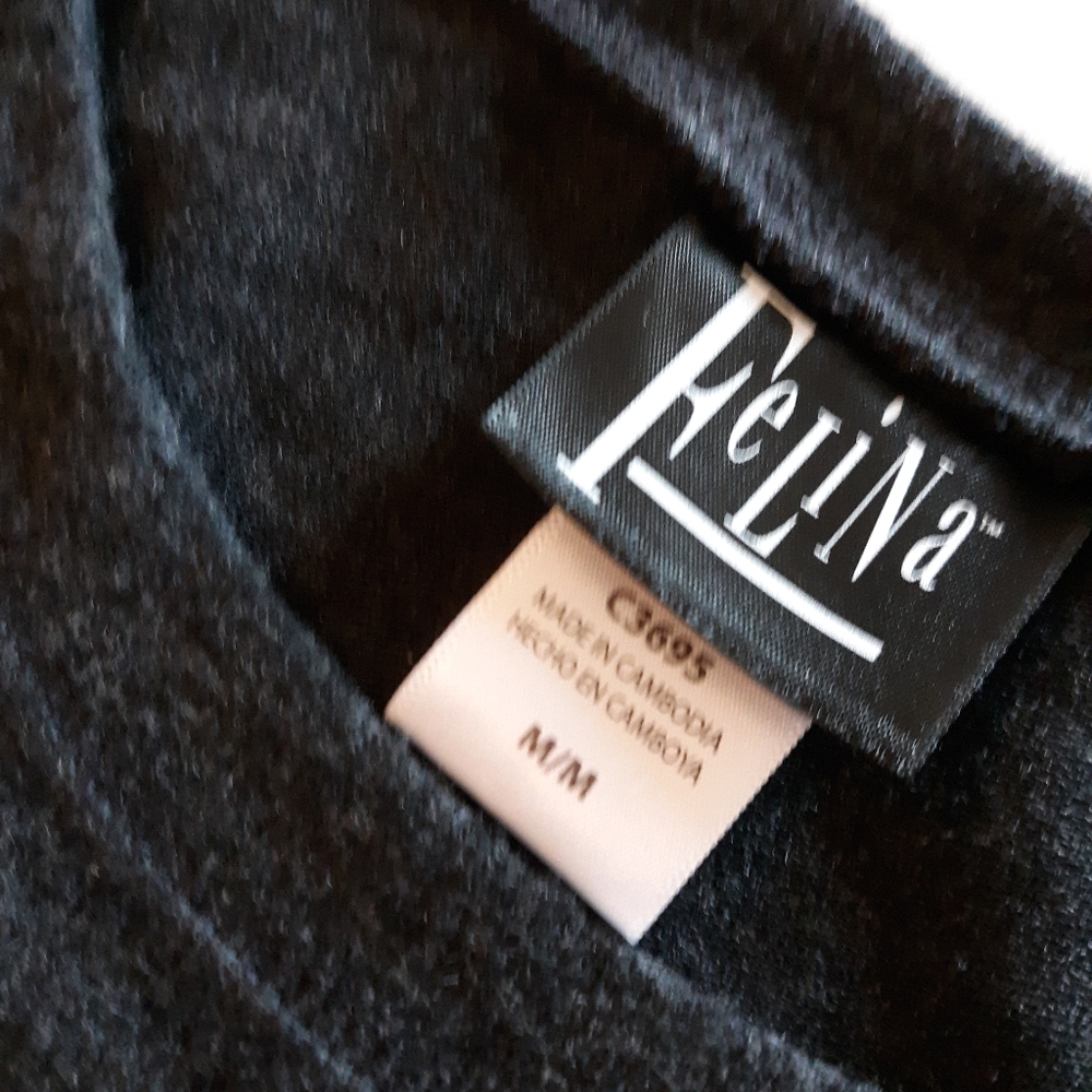Felina Crew Neck Top Charcoal Gray Size medium. - Picture 9 of 13